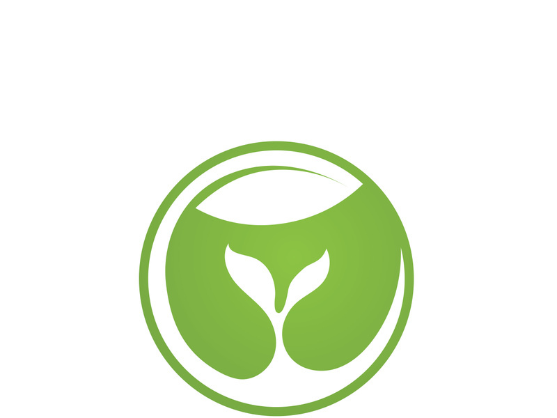 Green leaf ecology nature element vector icon