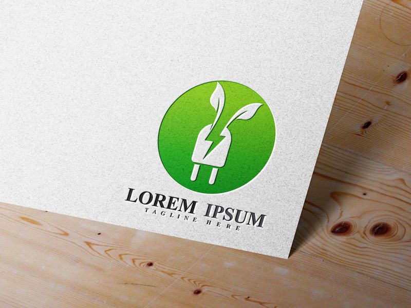 Power energy Leaf Nature Go green logo