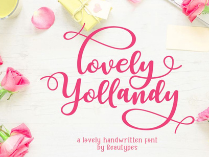 Lovely Yollandy - FREE LOVELY HANDWRITTEN SCRIPT FONT