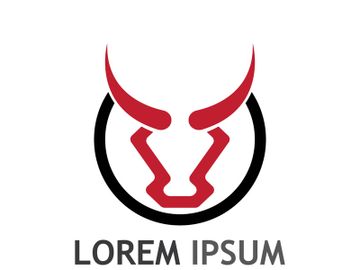 Vintage bull head horns logo preview picture