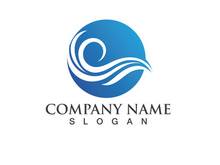 Wave water beach logo