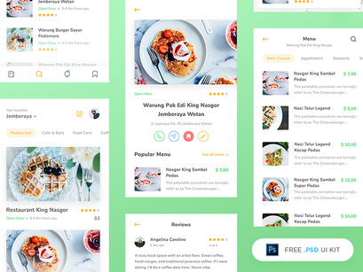 Restaurant App Design UI Kit