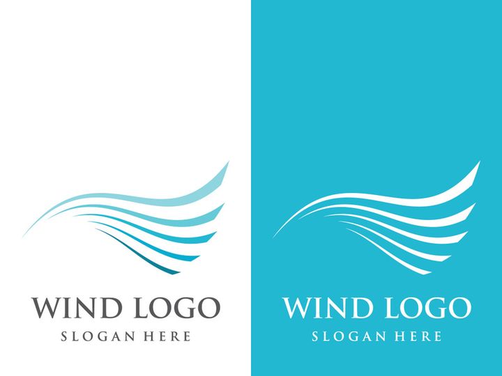 Unique wind abstract logo.