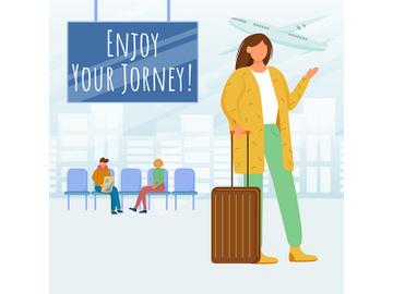 Enjoy your journey social media post mockup preview picture