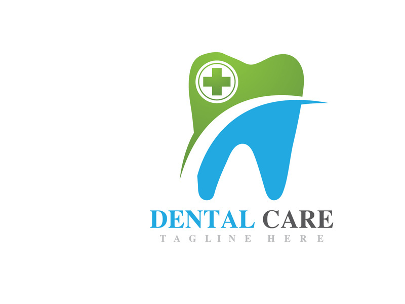 Dental care logo vector icon design