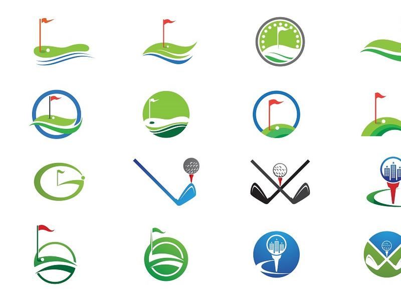 Golf Sport Logo Vector symbol by Upgraphic ~ EpicPxls