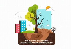 10 Combat Desertification and Drought Illustration