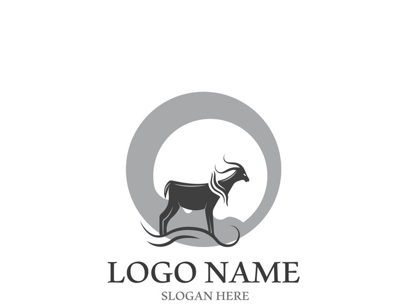 Goat logo template vector icon illustration design