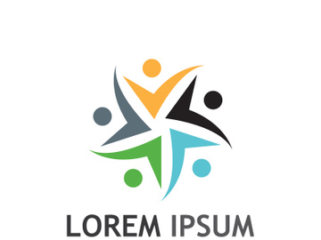 People social community logo design with creative idea preview picture