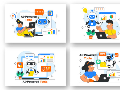 10 AI Powered Tools Illustration