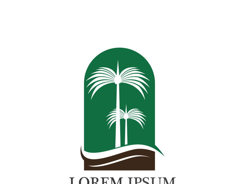 Date tree icon vector illustration logo template