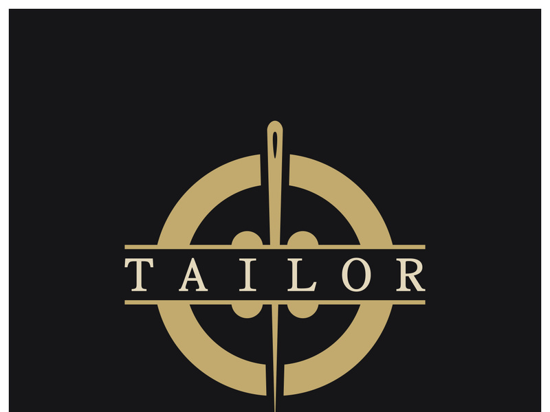 tailor logo icon illustration template combination of buttons for clothes, thread and sewing machine, for clothing product design, convection companies, fashion in vector form