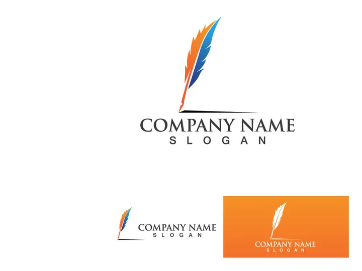 Feather pen sign Business logo vector icon