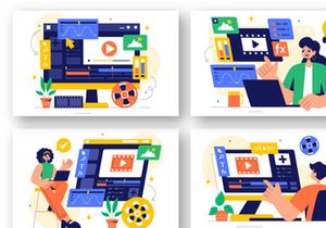 9 Video Editing Software Illustration