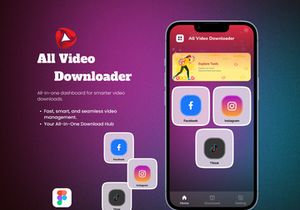 All Video Downloader Dashboard UI Kit