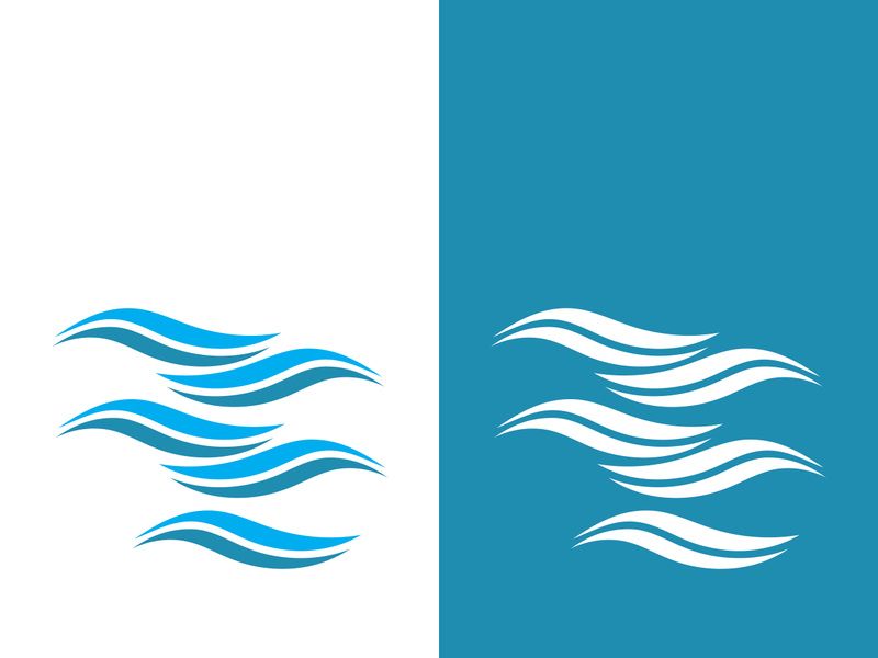 Wave beach vector illustration design logo