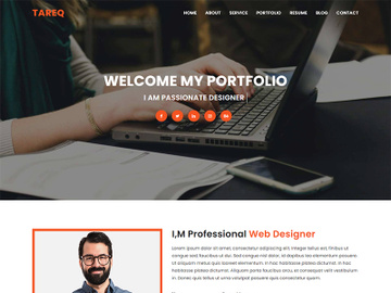 Personal Portfolio Bootstrap4 Landing Page Template preview picture