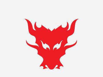 Dragon head logo vector icon preview picture
