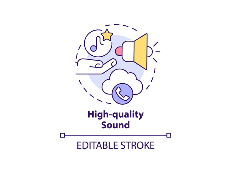 High-quality sound concept icon