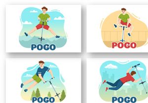 10 Sport Jump Pogo Illustration