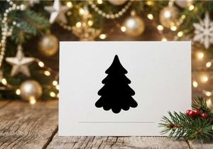 Black Christmas tree silhouette icon isolated on white background for holiday design
