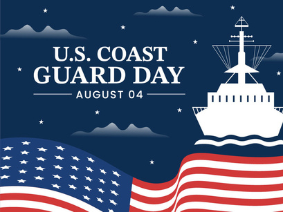 14 United States Coast Guard Day Illustration