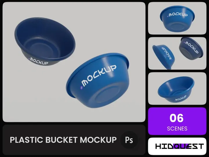 Plastic Bucket Mockup