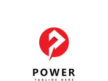 Letter P  power logo icon vector design