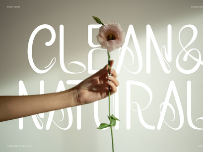Verdant Botanika | Hand Drawn Script Font Duo