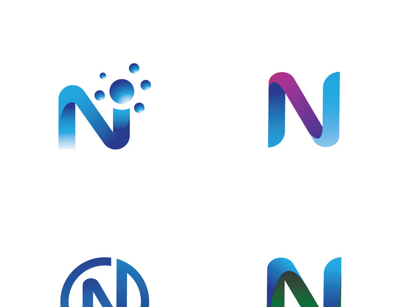 initial letter N logo with modern concept.