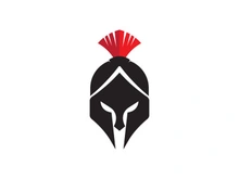 Spartan helmet icon illustration design