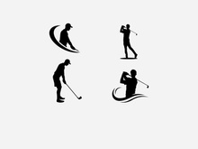 Golf logo vector icon stock illustration