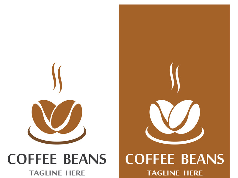 Coffee bean logo design.