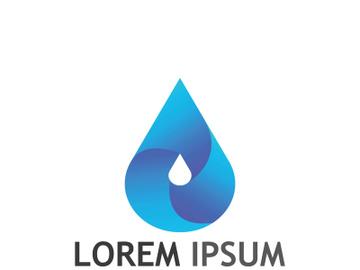 Modern colorful water drop logo design. preview picture