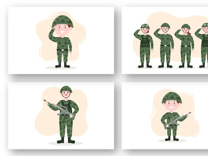 10 Military Army Force Illustration