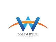 W Letter Logo Template vector illustration design