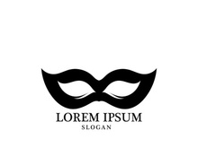 Masquerade Carnival Mask Icon and symbol vector