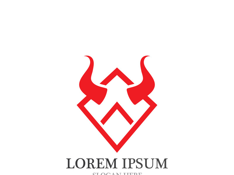 Bull horn logo and symbols template icons app