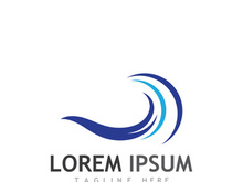 Ocean water wave wave logo design.