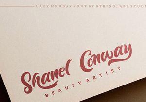 Lazy Monday - Bold Script Font