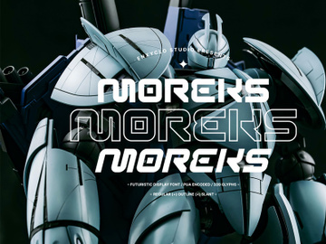 MOREKS - Futuristic Font preview picture
