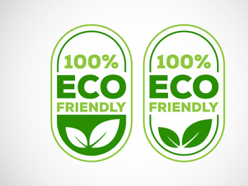 Eco friendly icon. Eco friendly and organic labels sign. Healthy natural product label design vector illustration preview picture