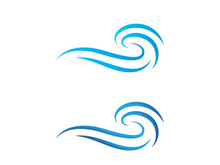 Water wave Logo design vector Template