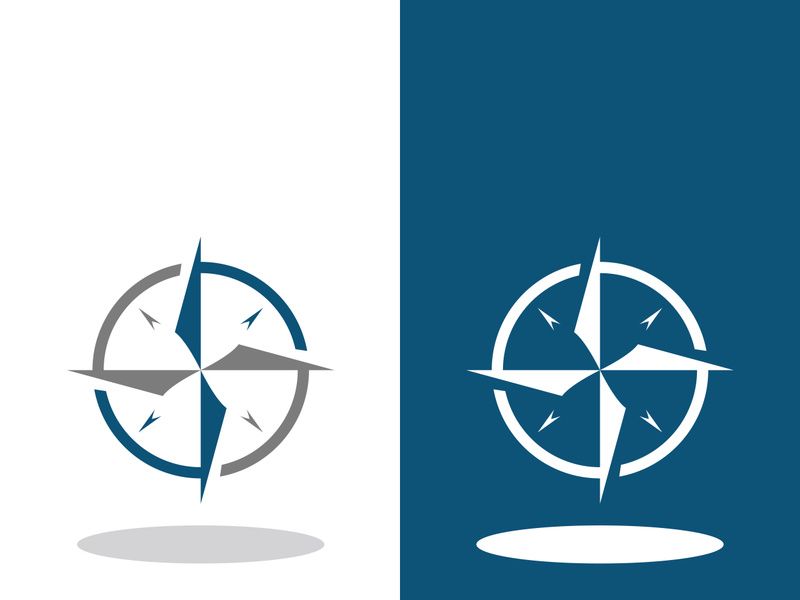Compass logo template vector icon illustration design