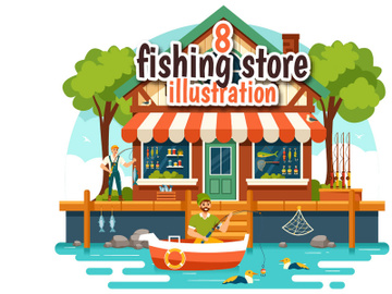 8 Fishing Store Illustration preview picture