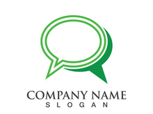 message bubble logo and symbol speech icon illustration