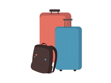 Baggage flat color vector object preview picture