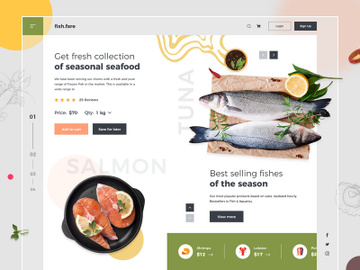 SeaFood eCommerce Web App Design preview picture