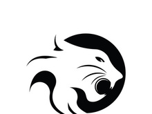 Panther head logo icon vector design template illustration