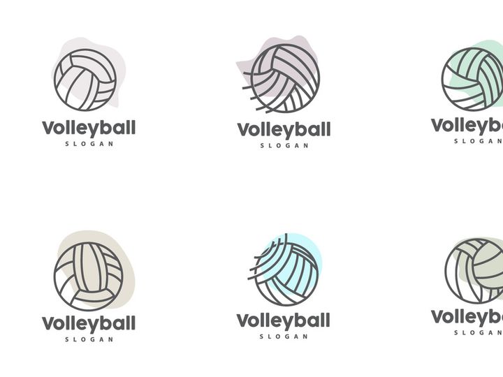 Volleyball Logo, Sport Simple Design, World Sports Tournament Vector, Illustration Symbol Icon